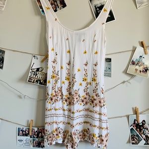 Forever 21 White Floral Romper